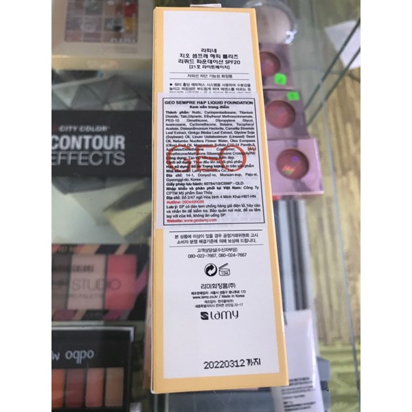 Kem nền trang điểm Geo Sempre Happy & Please Liquid Foundation