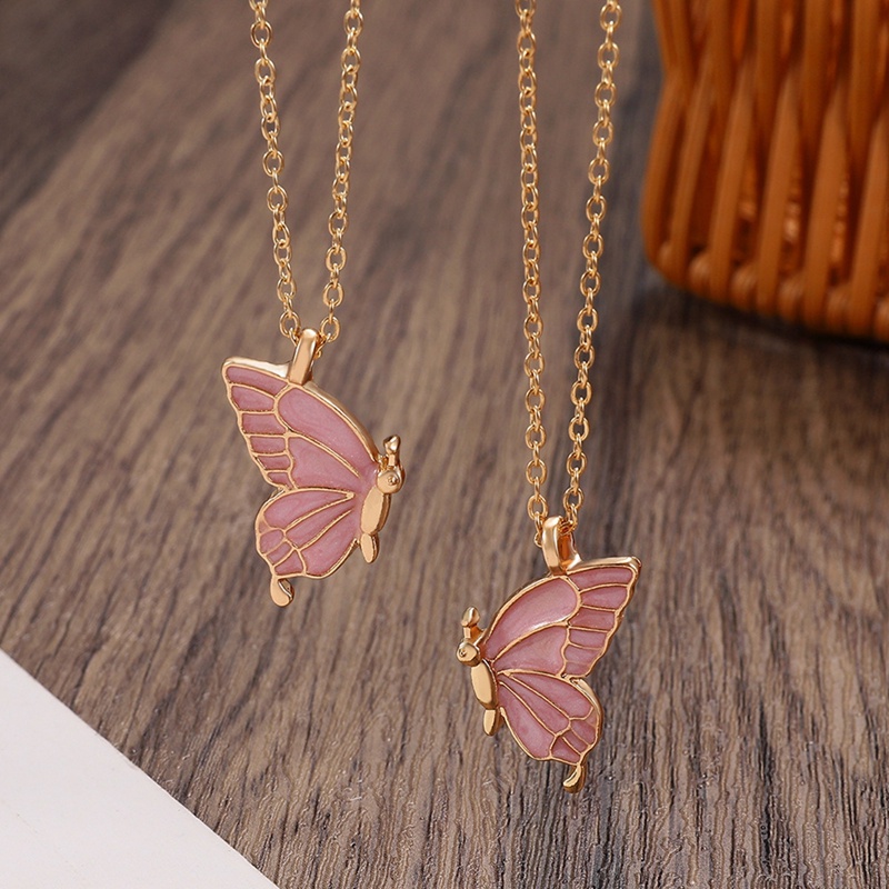 Bộ 2 Vòng cổ Hình Bướm Đôi Đính Đá Sang Trọng Cho Nữ