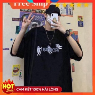 Áo thun tay lỡ form rộng Unisex Phi Hành Gia, áo phông tay lỡ Nam Nữ AD 67