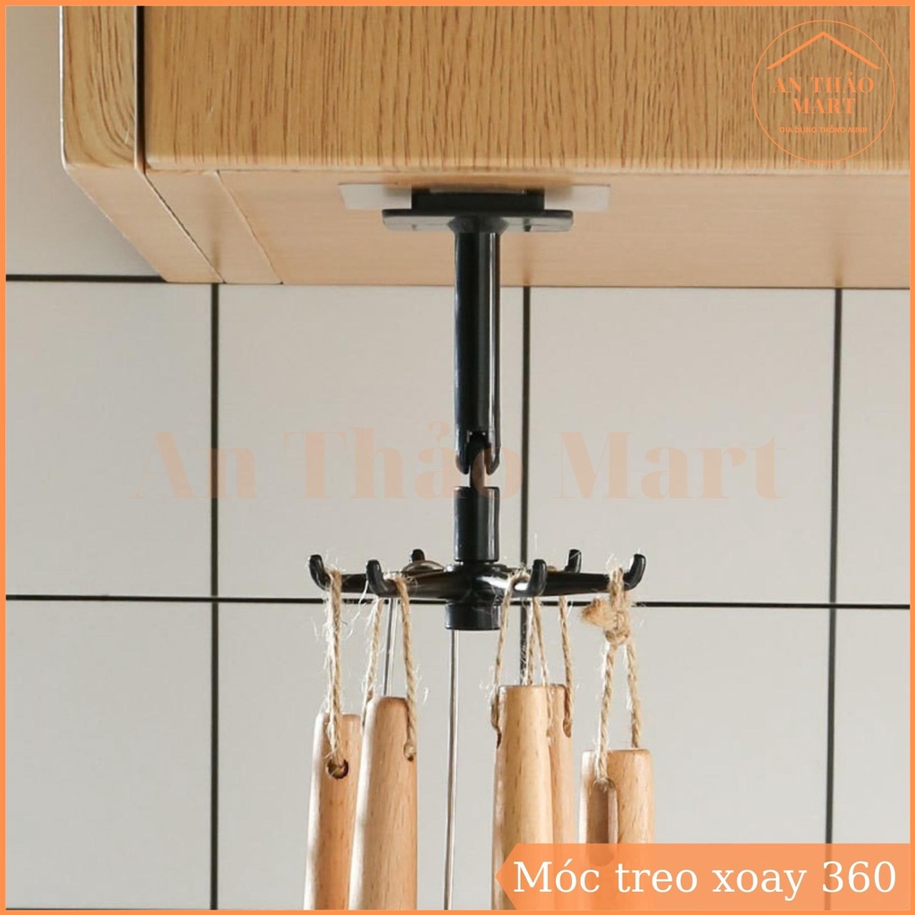 Móc Dán Tường Treo Đồ Xoay 360 Độ Đa Năng