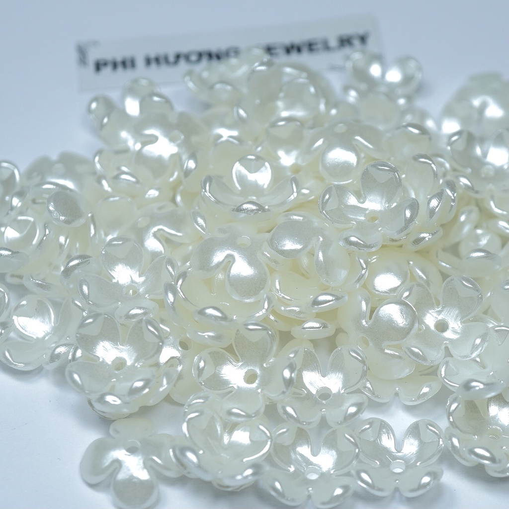 Gói 25 - 100 cái hoa nhựa, hạt cườm ngôi sao trái tim trang trí handmade, xỏ vòng tay