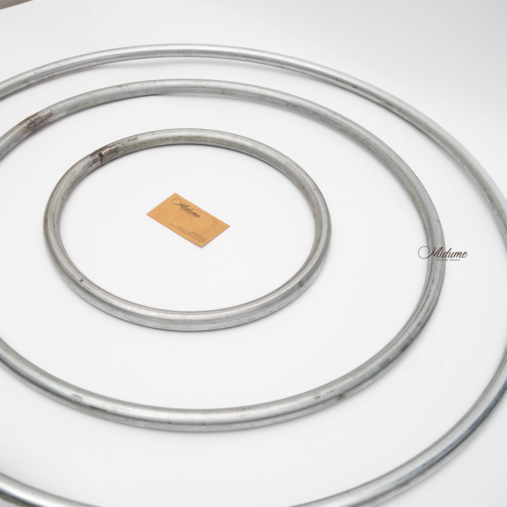 Vòng sắt phi 21 đườngkính 25cm, 28cm, 30cm, 35cm, 40cm, 60cm, 80cm, 90cm 100cm làm khung xích đu Macrame, chịu lực 200kg