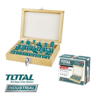 Bộ 12 mũi phay gỗ 6.3mm Total - TACSR0104121