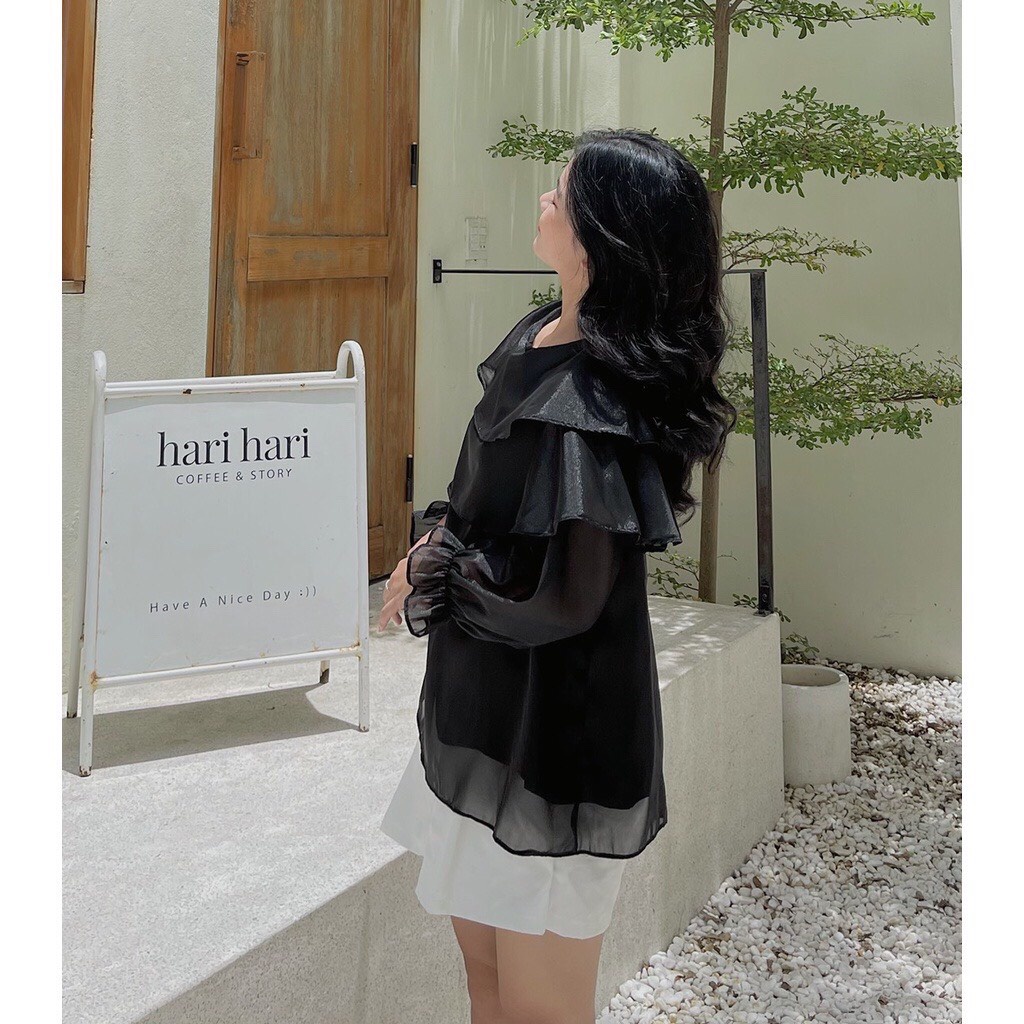 Áo voan tơ 2 tầng form suông cao cấp bigsize  HN340922