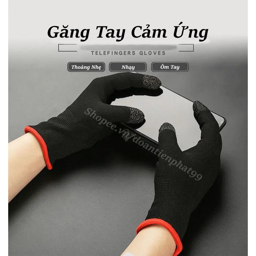 ***Găng tay chơi game cảm ứng 5 ngón chống mồ hôi Telefinger Gloves