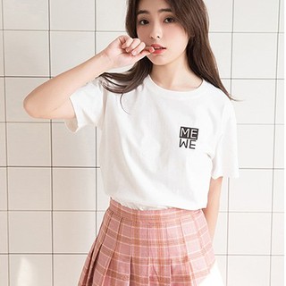 Áo Thun Đôi Tay Ngắn In Logo Me We DLX