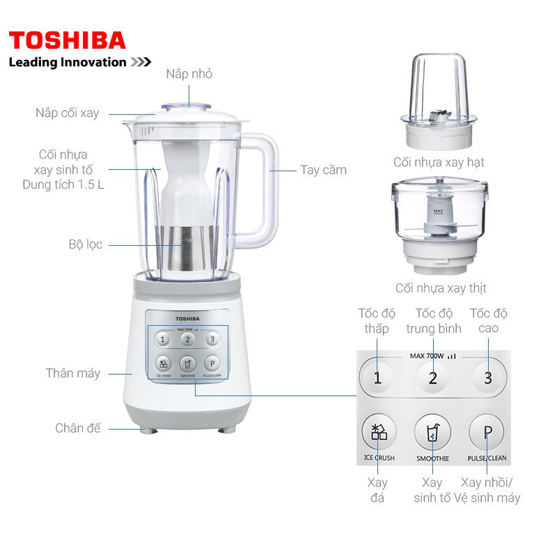 PHỤ KIỆN - Máy xay sinh tố Toshiba BL-70PR1NV / BL-70PR2NV