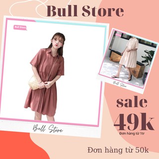 Đầm babydoll cổ bẻ dáng xòe 2 màu 76