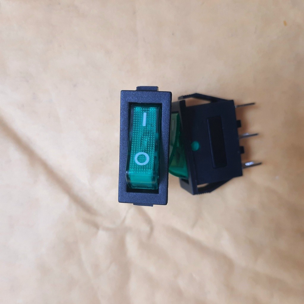 công Tắc Bập Bênh KCD3-101 16A/250V Dùng Trong Ổ Điện - Có Đèn Công Tắc Bập Bânh KCD3-101