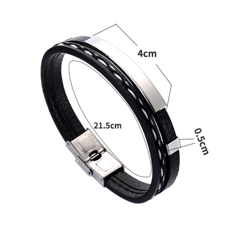 Vòng Tay Dây Da Bện Có Thể Điều Chỉnh Phong Cách Âu Mỹ Cho Nam Và Nữ F738