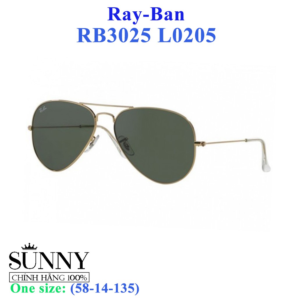 RB3025 - Kính mát Rayban chính hãng, bảo hành toàn quốc, thiết kế dễ đeo bảo vệ mắt