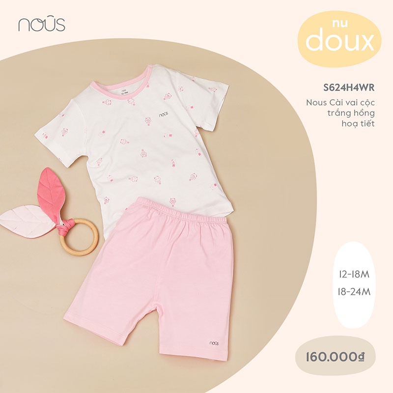 Quần áo tay ngắn bé trai, bé gái Nous mùa hè - Chất liệu Nu Petit (Size Từ 12-18 Tháng Đến 18-24 Tháng)