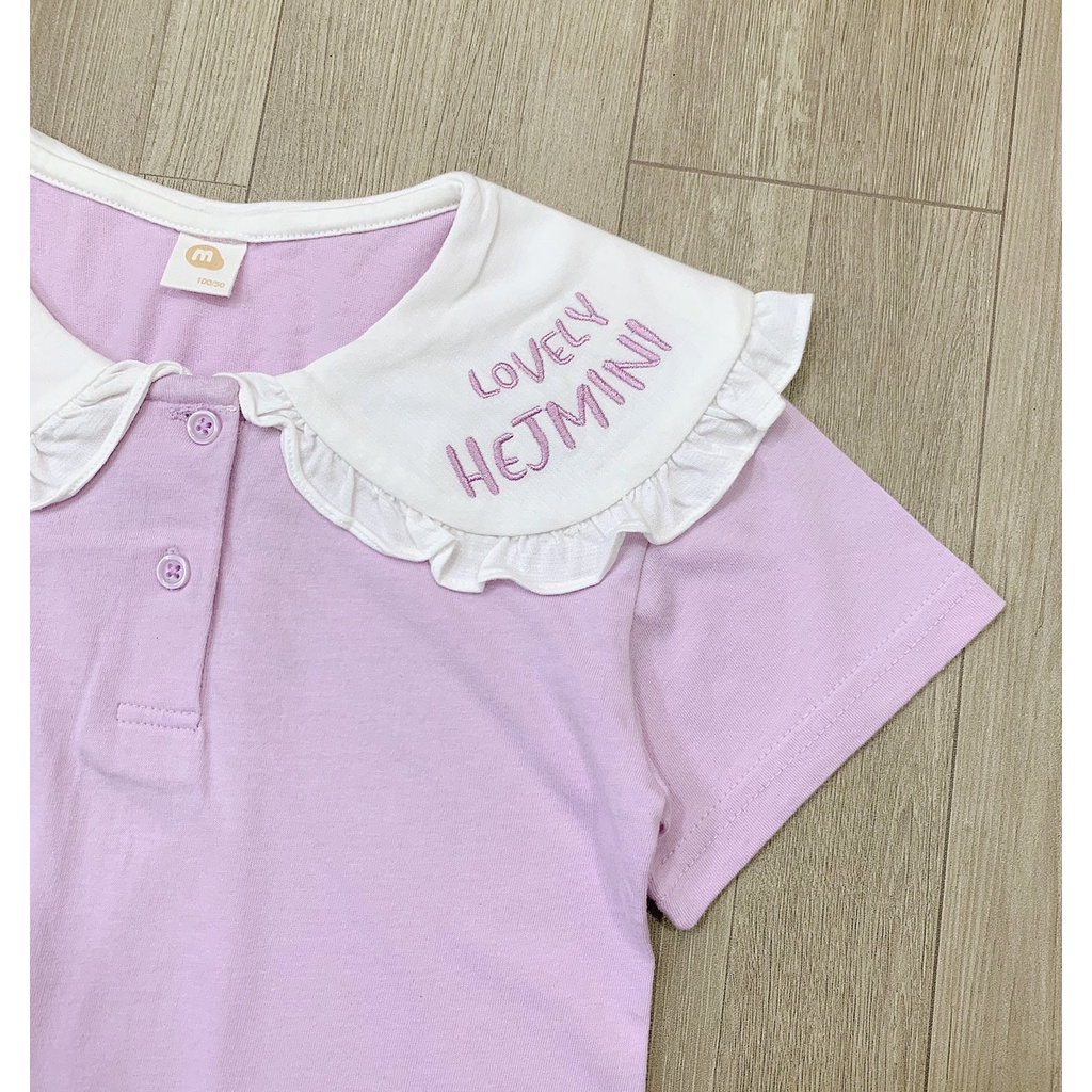 Set đồ bé gái. Bộ Heji.mini Lovely tím BH85