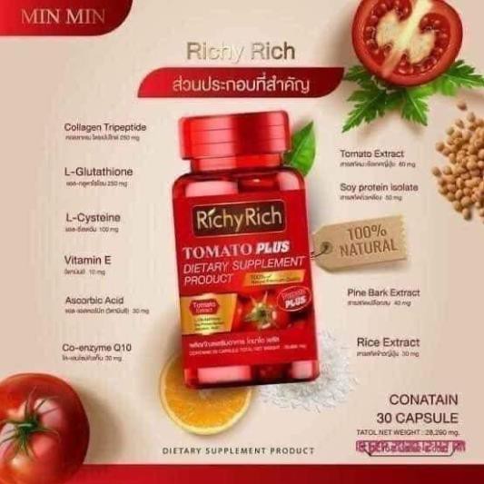 Viên uống trắng da cà chua Tomato Plus Thái Lan️️️FLASH SALE️️️