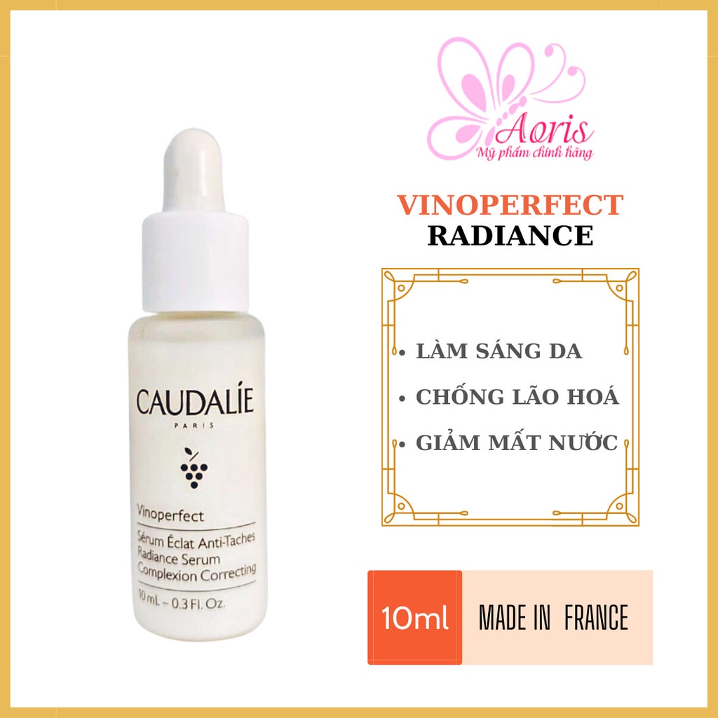 [Full Bill]Serum dưỡng sáng, mờ thâm, nám Caudalie Vinoperfect Radiance 10ml