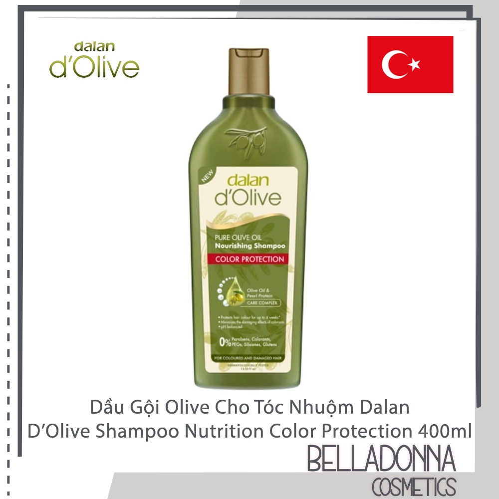 Dầu Gội Olive Cho Tóc Nhuộm Dalan D'Olive Shampoo Nutrition Color Protection 400ml