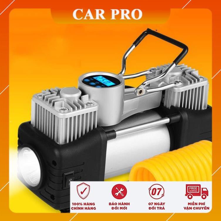 Bơm lốp ô tô 2 xi lanh Air Compressor mã lực lớn - CAR PRO