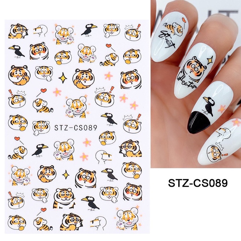 Sticker tết hổ 2022 mẫu mơi  - Phụ kiện Nail