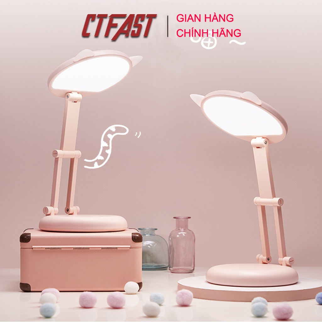 Đèn học để bàn, đèn học sinh chống cận thị CTFAST. đèn LED cảm ứng, Pin 2400 mAh