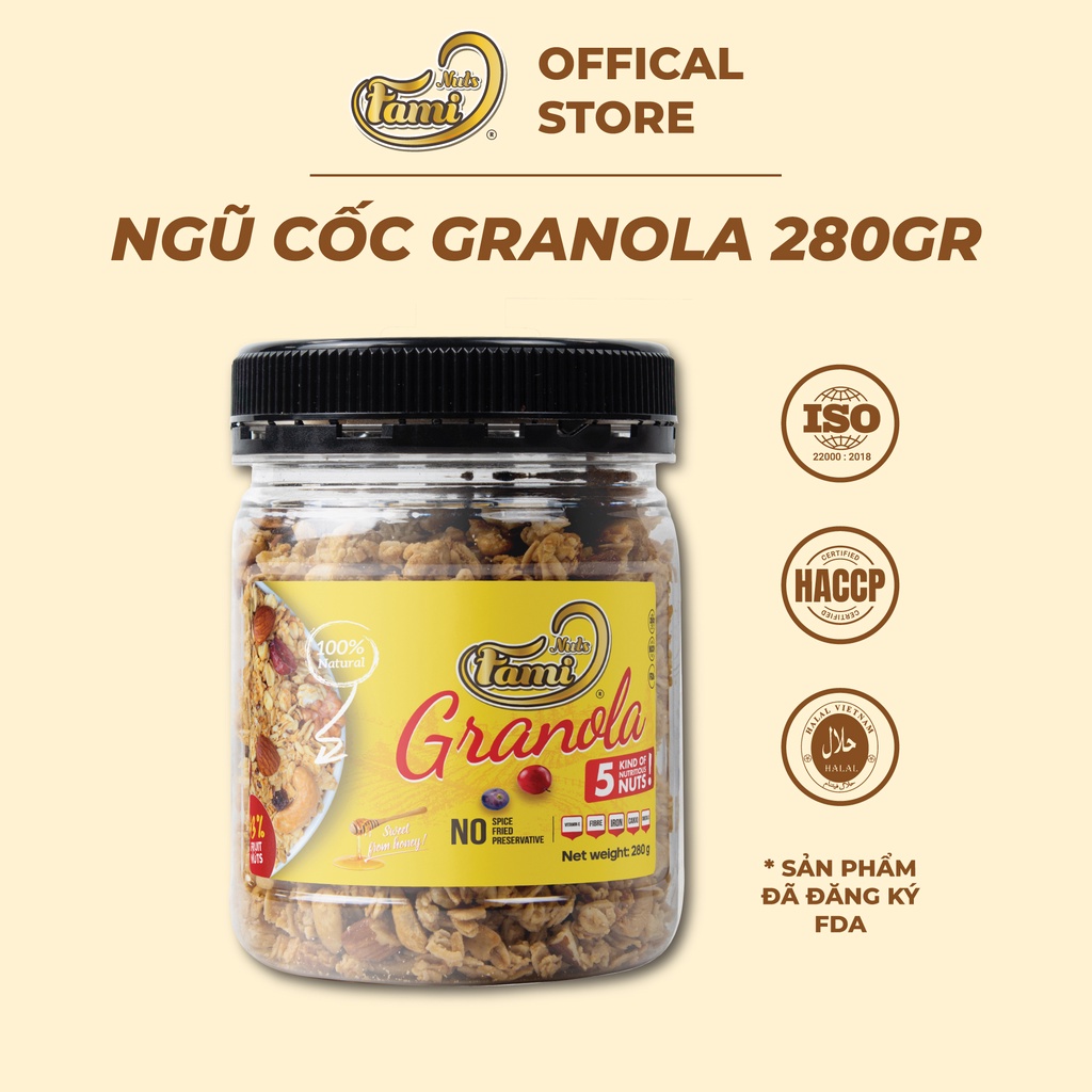 Hạt dinh dưỡng ngũ cốc ăn kiêng Granola Faminuts 280 gr