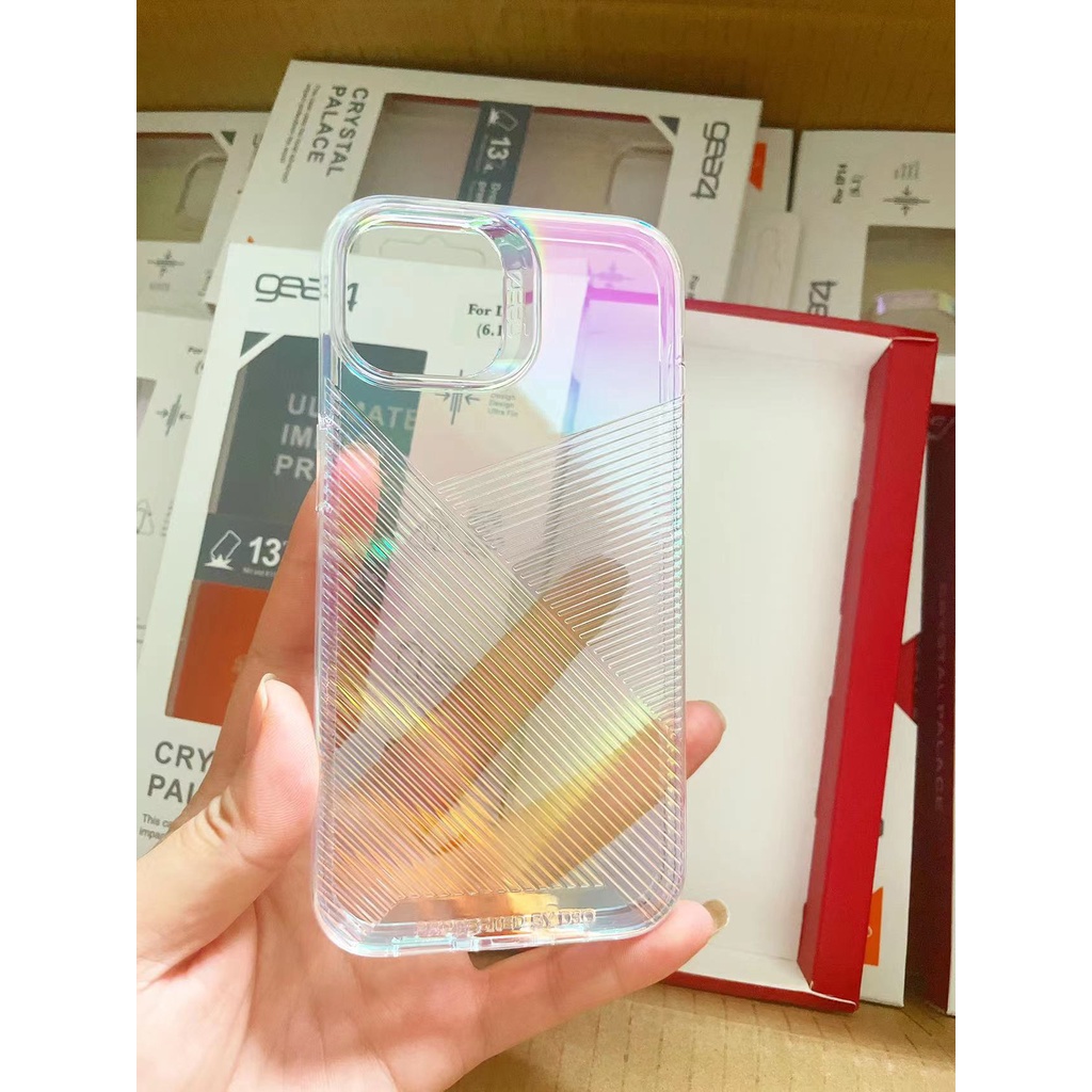 Ốp Điện Thoại Cứng Trong Suốt Họa Tiết Cầu Vồng Cho iPhone case > Gear4 iPhone14 case iPhone14 pro max