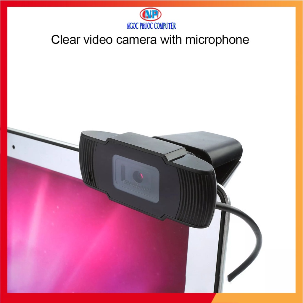 Webcam Kẹp Có Mic Full HD - Camera Học Online Qua ZOOM, Trực Tuyến - Hội Họp - Gọi Video Hình Ảnh Sắc Nét