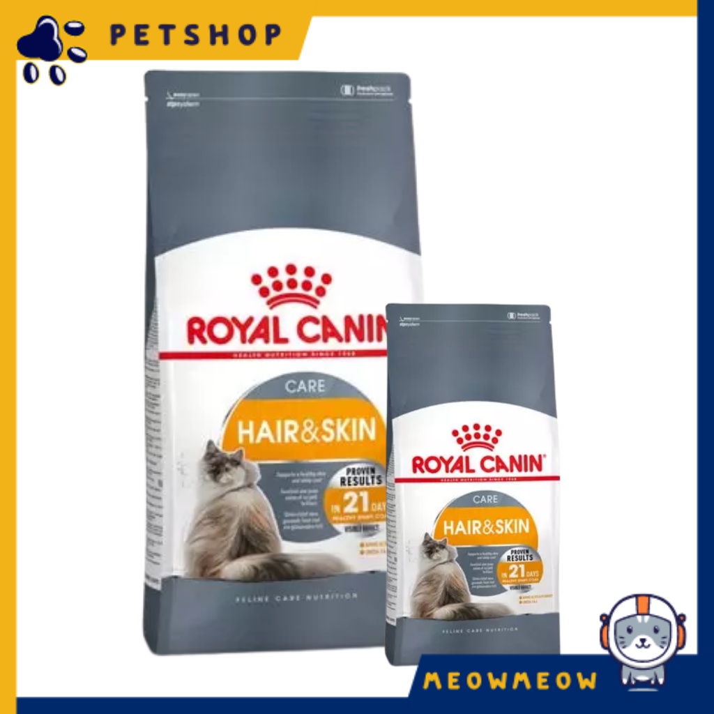 Thức ăn cho mèo Royal Canin Hair and Skin Care | Túi 2KG | Hạt Royal Canin dưỡng lông và da cho mèo.