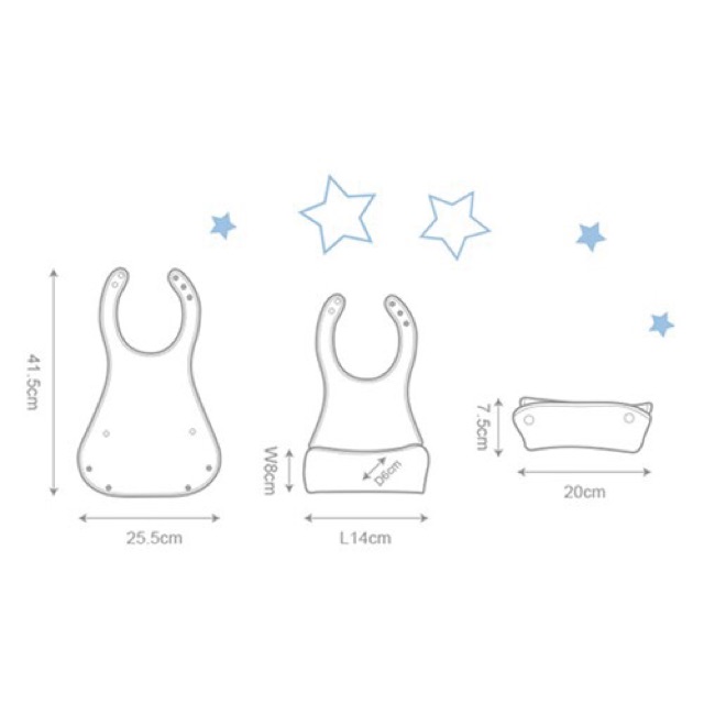 Yếm ăn có máng cho bé bằng nhựa EVA KU.KU Duckbill KU2247