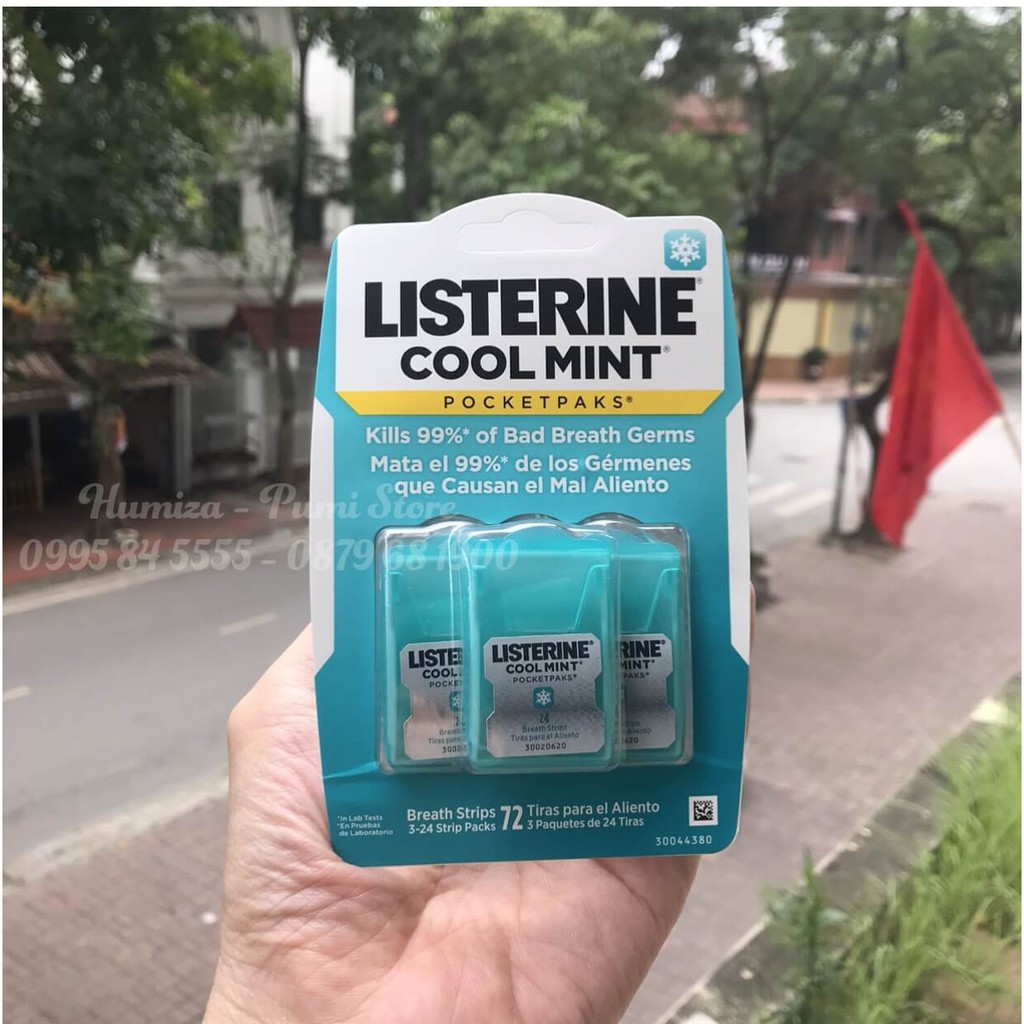 Miếng ngậm Listerine Cool Mint  Pocketpaks