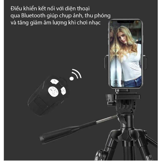 [HÀNG MỚI] Tripod 3388 Có Bluetooth Remote - Mẫu Mới Cao 140 Cm