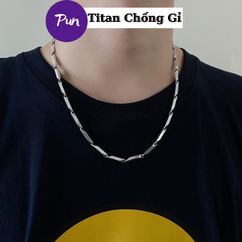 Dây chuyền nam titan vòng cổ Xích Trơn  Punstore thời trang basic unisex titan màu bạc đẹp không gỉ - Vòng Cổ Xích Trơn