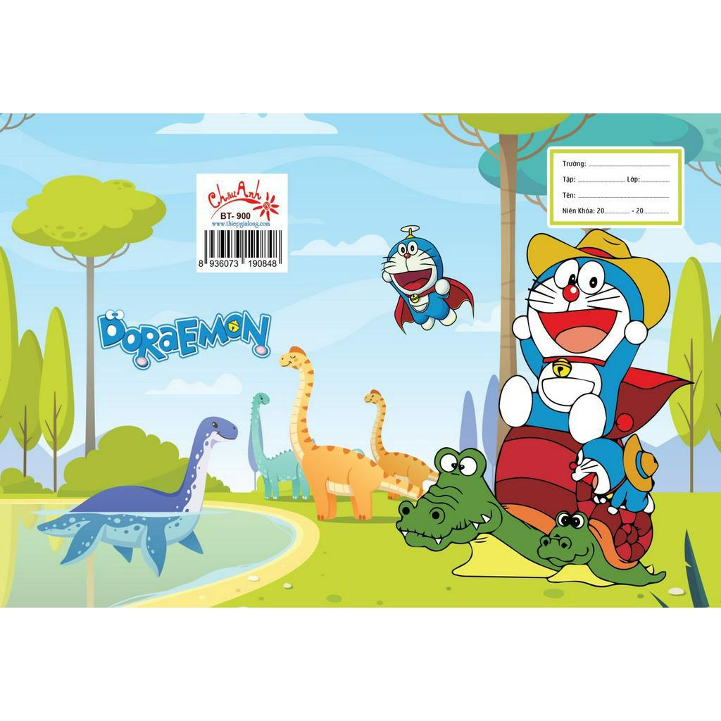 Set 5 bao tập + bao kiếng nai  | Giấy Bao Tập Doraemon tiện lợi sẵn bao kiếng