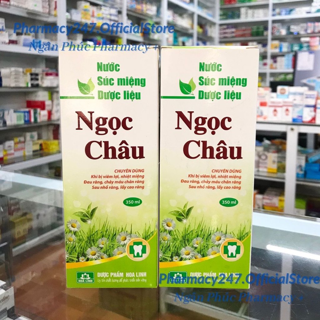 NƯỚC SÚC MIỆNG NGỌC CHÂU CỦA DƯỢC PHẨM HOA LINH - CHUYÊN DÙNG VIÊM LỢI NHIỆT MIỆNG (350ML)