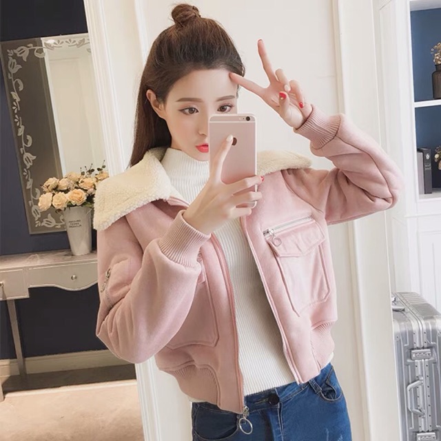 Áo khoác trần lông cừu [ Ảnh thật