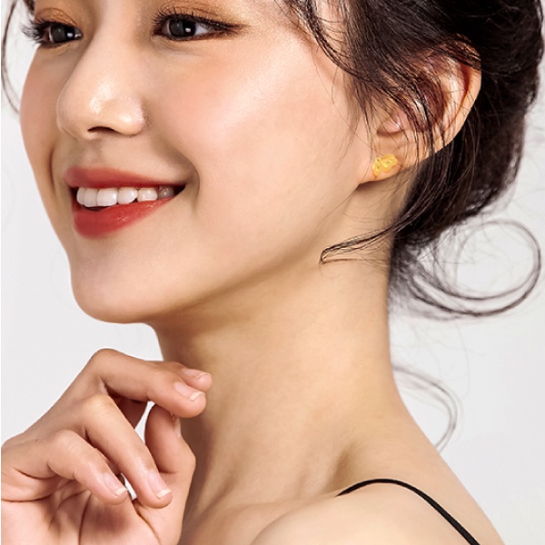PRIMA Bông Tai Vàng 24K - BST Mono Chic - Bướm Nữ tính (1 chiếc) - 111E3770