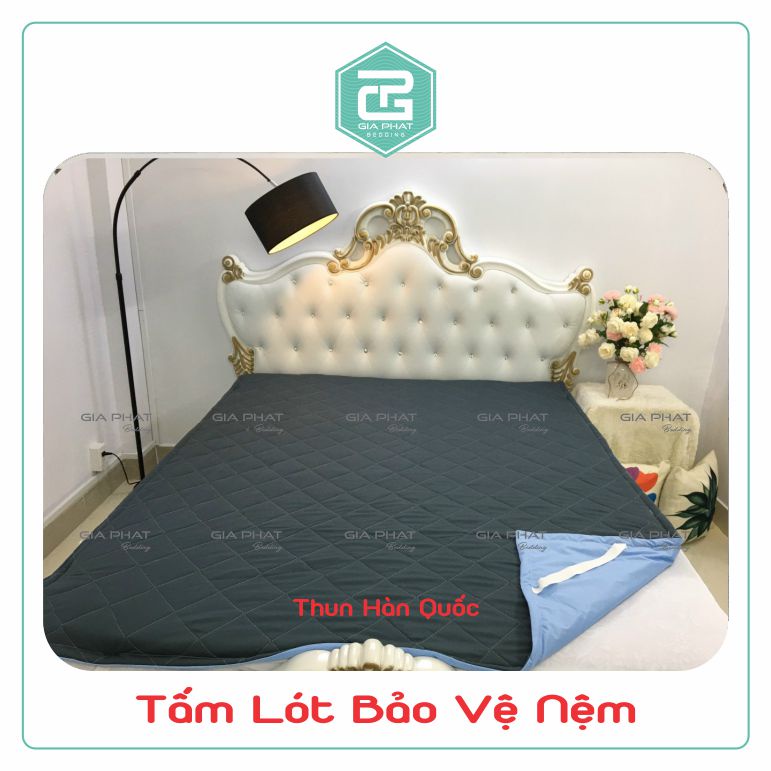 Tấm lót bảo vệ nệm chần bông kiêm chống thấm kháng khuẩn cao cấp GIA PHÁT Bedding, Toper