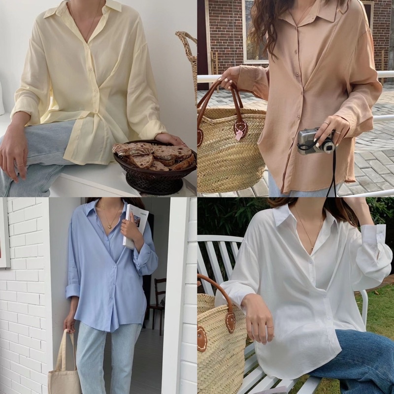 Áo sơ mi cài cúc lệch (TMR9907) _ A0390