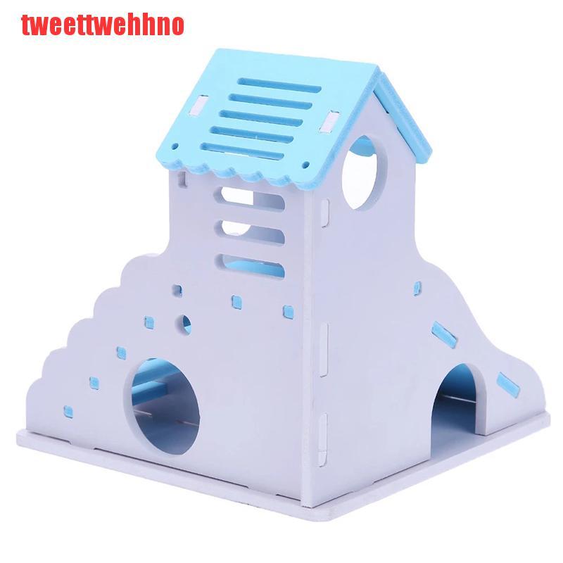 Nhà Gỗ Mini Tự Lắp Ráp Cho Chuột Hamster