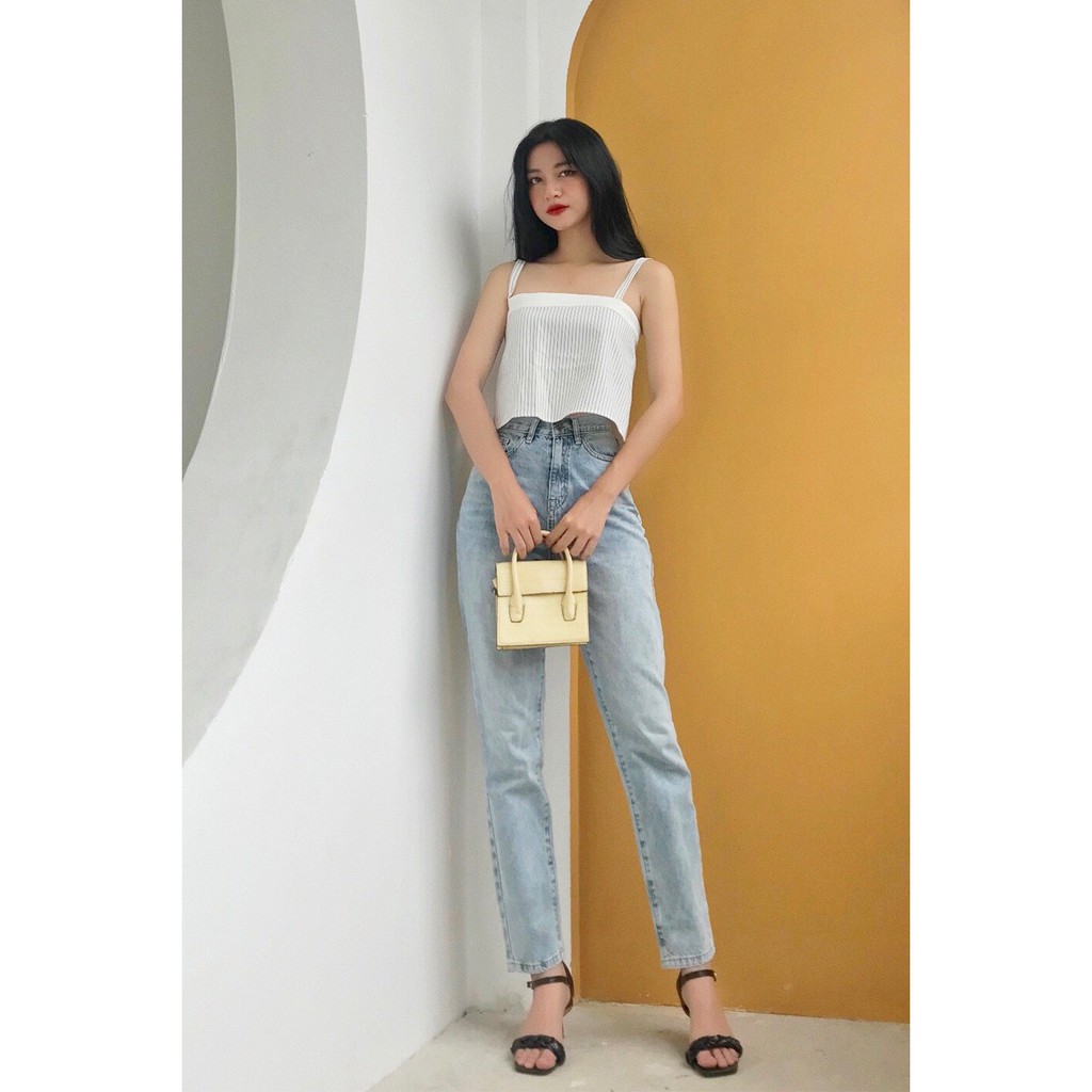 Áo 2 dây sexy phối viền trắng 92WEAR ADN0009 | BigBuy360 - bigbuy360.vn