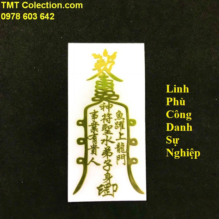 Linh Phù Công Danh Sự Nghiệp; dán điện thoại, laptop, xe máy, xe hơi, bàn thờ ông địa hay vị trí làm việc- SP005348