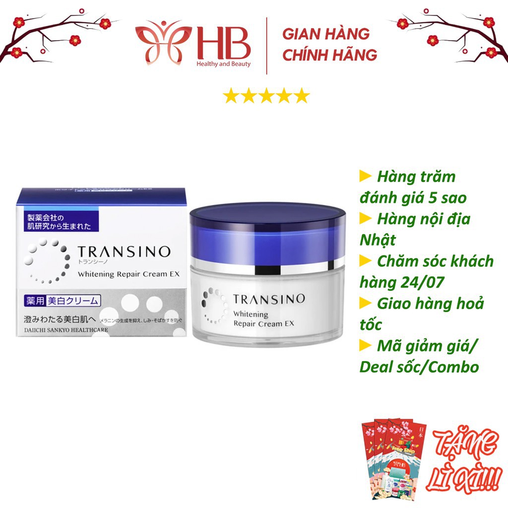 Kem Đêm Giảm Mờ Thâm Nám Transino Whitening Repair Cream EX 35G