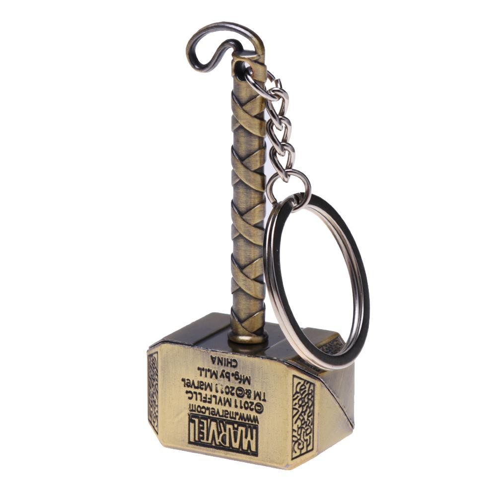 Móc khóa mặt hình cây búa của siêu anh hùng Thor phong cách vintage cho nam