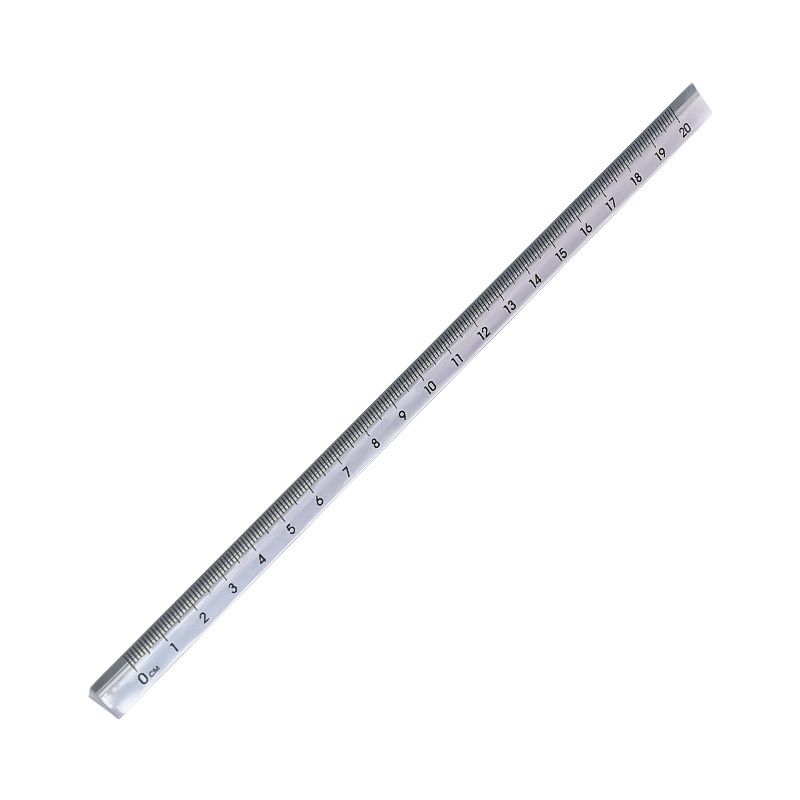 Thước Kẻ Ba Chiều Trong Suốt Kiểu Muji Đơn Giản Kích Thước 20cm