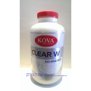 Keo Bóng Nước/ Keo bóng chông thấm💥/Keo Bong nuoc/Keo bong Nuoc KOVA Clear W/ Keo Bóng 1KG/ Sơn bóng nước chống thấm