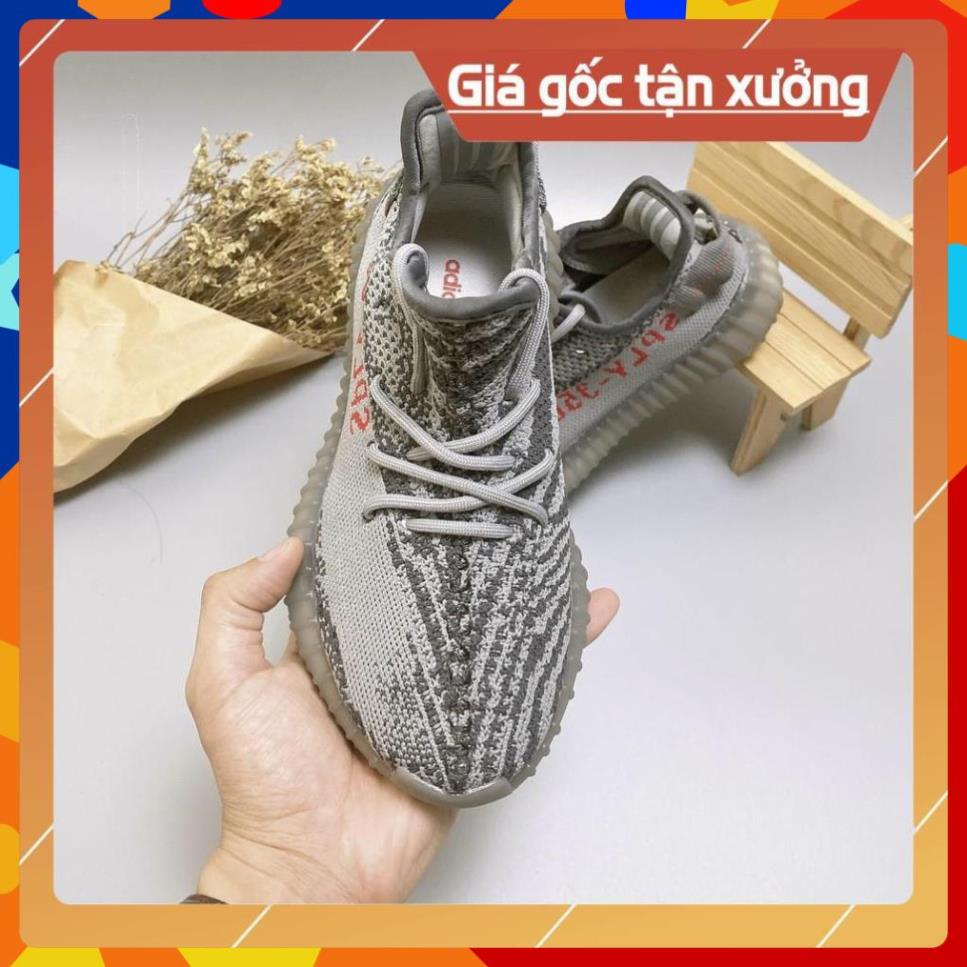 [Freeship+ Hàng Xịn] Giày yz 350 xám chữ đỏ, Giày Sneaker 350 thể thao Full box bill