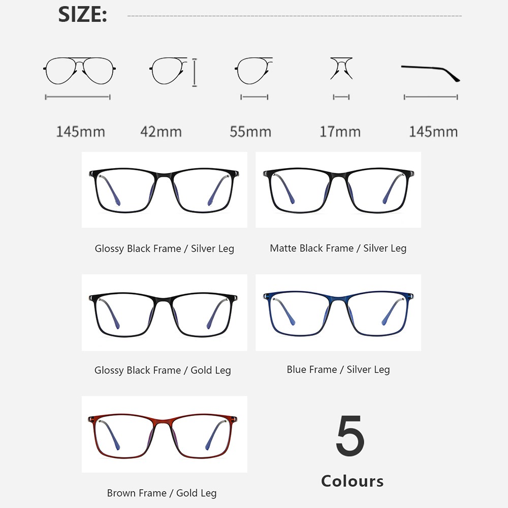 Mắt Kính KATELUO 8833 Unisex Chống Ánh Sáng Xanh Kiểu Dáng Thời Trang