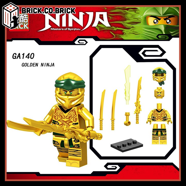 Đồ chơi Lắp ráp Minifigure &amp; Non Lego Ninja phantom Hồ Ly Samurai Akita Golden Ninja Kai Zane GA137-GA142