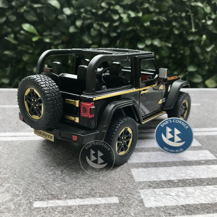 Mô hình xe Suv 1:24 Jeep Wrangler mui trần