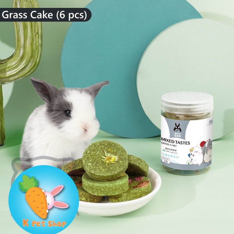 Bánh cỏ hoa Jonsanty lẻ 1 bánh  Bánh cỏ mix hoa cao cấp Jonsanty cho thỏ, bọ, sóc, hamster