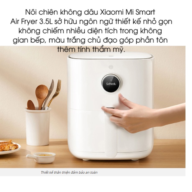 [Mã ELHADEV giảm 4% đơn 300K] Nồi chiên không dầu Xiaomi 3.5L - Hàng Chính Hãng